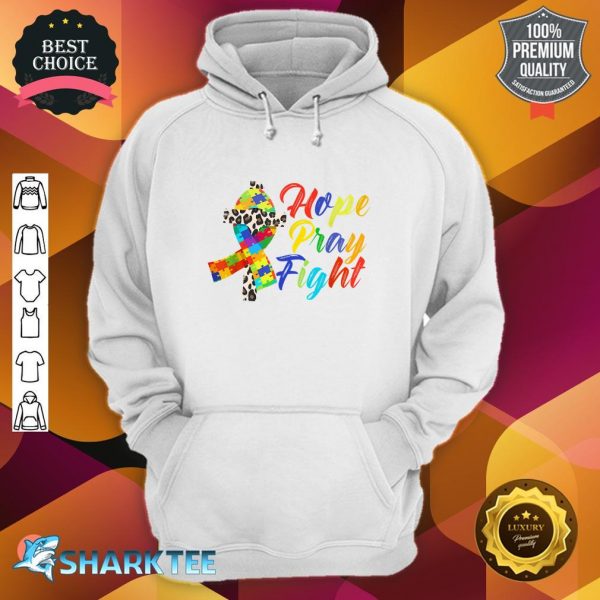 Christian Cross Ribbon Puzzle Autism Awareness Month hoodie