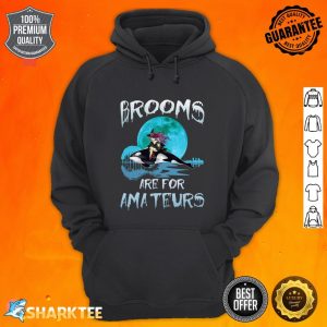 Funny Brooms Are for Amateurs Witch Riding Orca Whale hoodie