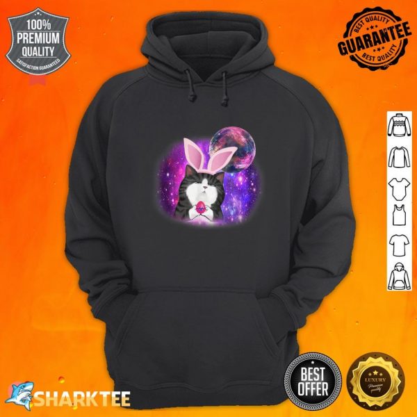 Funny Cat Easter Day Cute Mew Mew With Galaxy Happy Rabbit hoodie