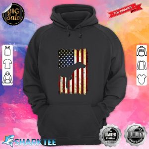 German Shorthaired Pointer Silhouette American Flag hoodie