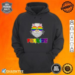 Funny Cat Gay Pride LGBT Rainbow Sunglasses hoodie