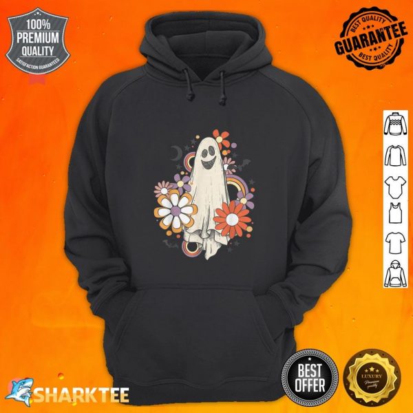 Groovy Vintage Floral Ghost Cute Halloween Spooky Season hoodie