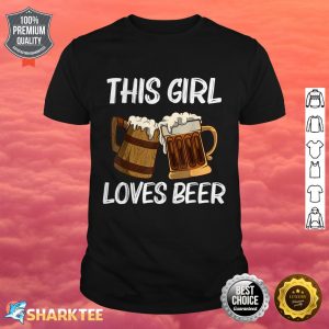 Funny Beer Art For Girls Kids Drinking Alcoholic Beverage shirt