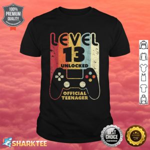 13th Birthday Level 13 Unlocked Official Teenager shirt