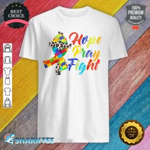 Christian Cross Ribbon Puzzle Autism Awareness Month shirt