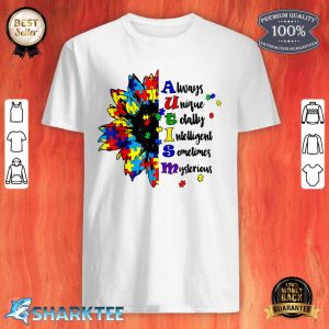 Puzzle Piece Sunflower Autism Awareness Support In April shirt