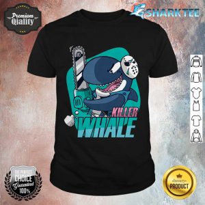 Funny Killer Whale with a Hockey Mask Halloween Costume shirt