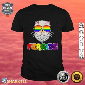 Funny Cat Gay Pride LGBT Rainbow Sunglasses shirt