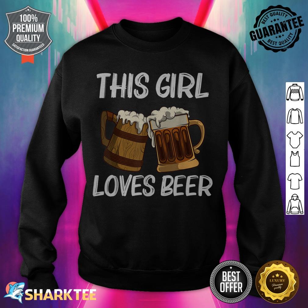 Funny Beer Art For Girls Kids Drinking Alcoholic Beverage sweatshirt
