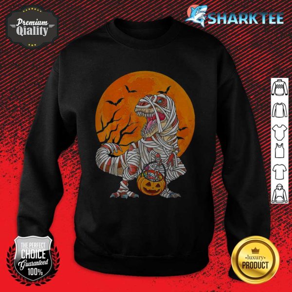 Halloween Dinosaur Mummy T rex Pumpkin Candy Kids Boys sweatshirt