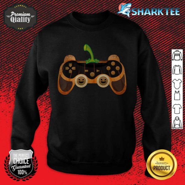 Halloween Gamer Pumpkin controller Video Gamer Kids Boys sweatshirt
