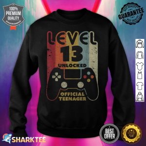 13th Birthday Level 13 Unlocked Official Teenager sweatshirt