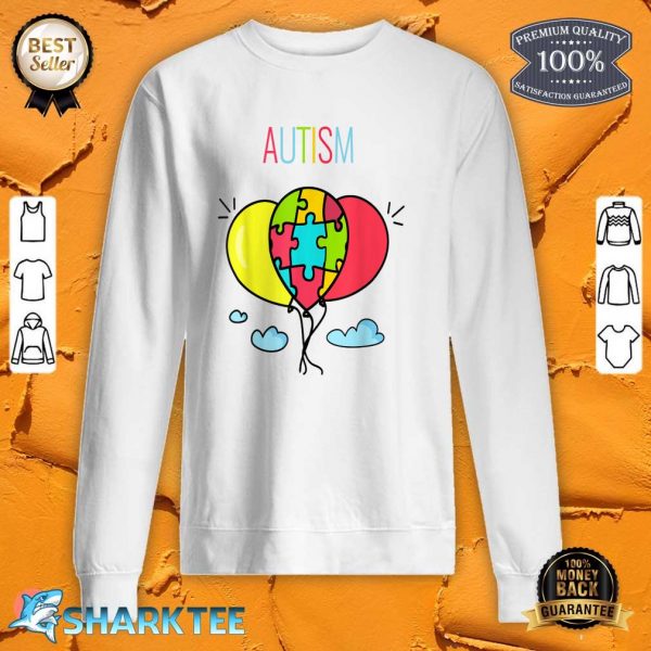 Autism Awareness Puzzle Pieces Balloon sweatshirt