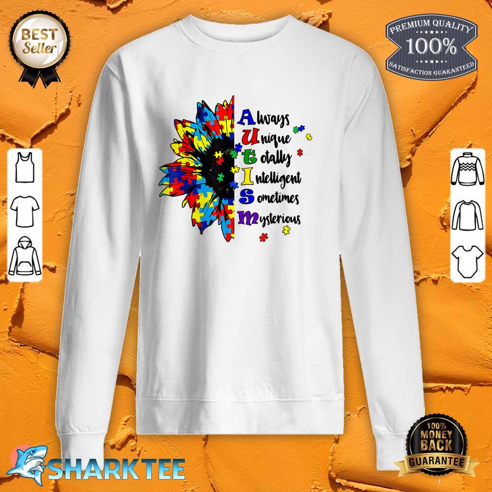Puzzle Piece Sunflower Autism Awareness Support In April sweatshirt