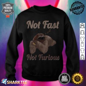 Not Fast Not Furious Funny Cute Lazy Sloth sweatshirt