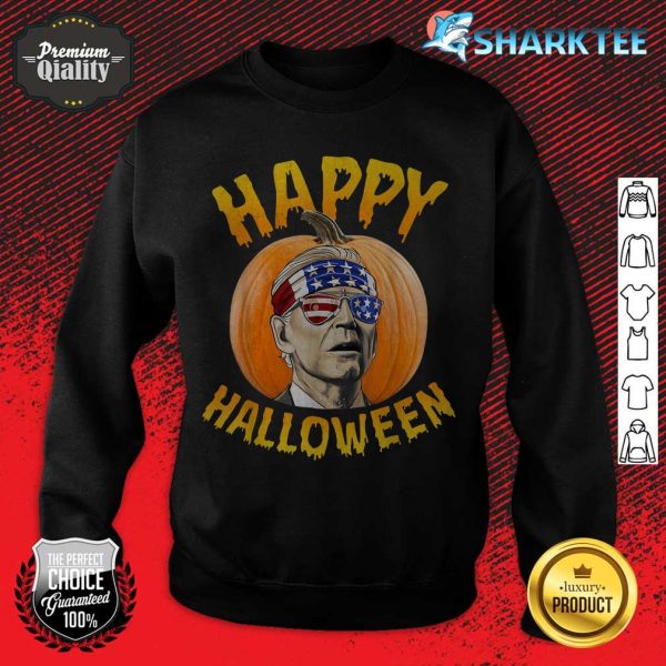 Funny Joe Biden Pumpkin Happy Halloween Confused 4th Of July sweatshirt