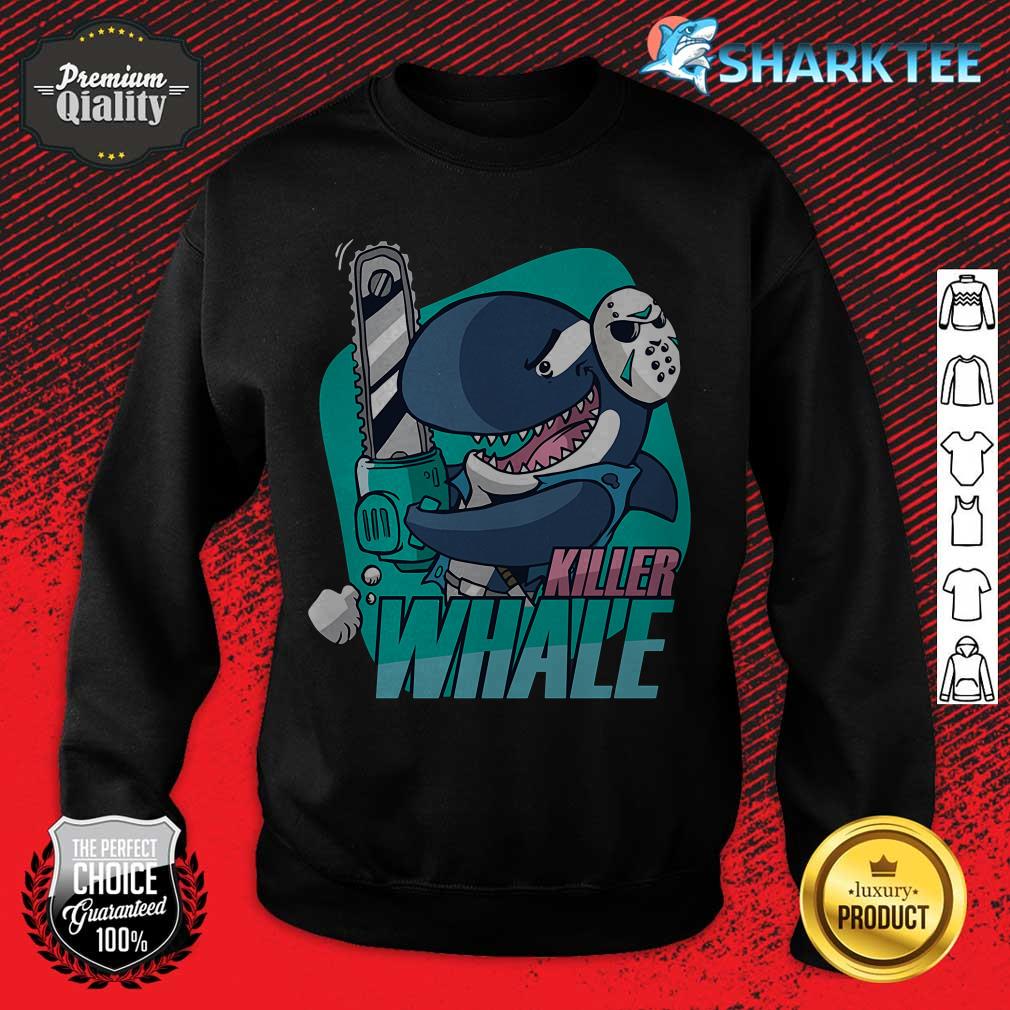 Funny Killer Whale with a Hockey Mask Halloween Costume sweatshirt