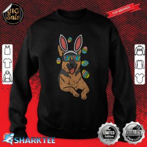 German Shepherd Bunny Glasses Easter Eggs Dog Owner Lover sweatshirt