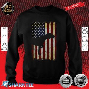 German Shorthaired Pointer Silhouette American Flag sweatshirt