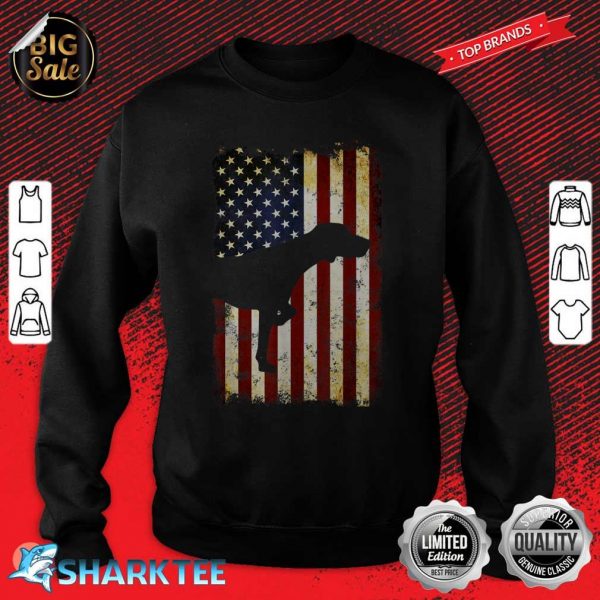German Shorthaired Pointer Silhouette American Flag sweatshirt