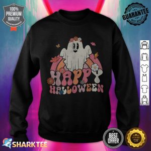 Groovy Happy Halloween Rainbow Cute Ghost Boo Spooky sweatshirt