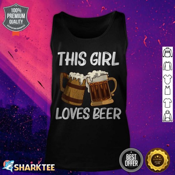 Funny Beer Art For Girls Kids Drinking Alcoholic Beverage tank top