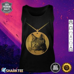 Funny Cat Necklace tank top