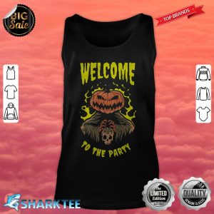 Halloween Welcome To The Party Pumpkin Head tank top