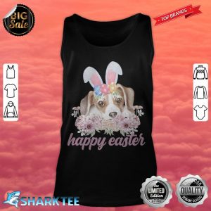 Happy Easter Beagle Mom Dog With Bunny Ears Spring Flower Premium tank top