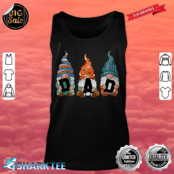 Happy Fathers Day Cute Gnomes Floral For Dad tank top