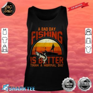 Happy Fathers Day Funny Fishing Sea Vintage papa dad gift tank top