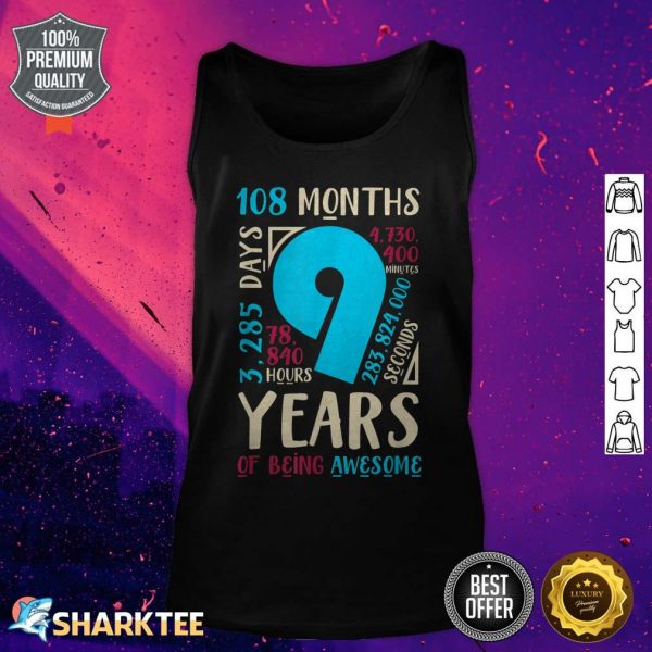 9th Birthday Gifts Son Daughter Nine 9 Year Old Boys Girls tank top