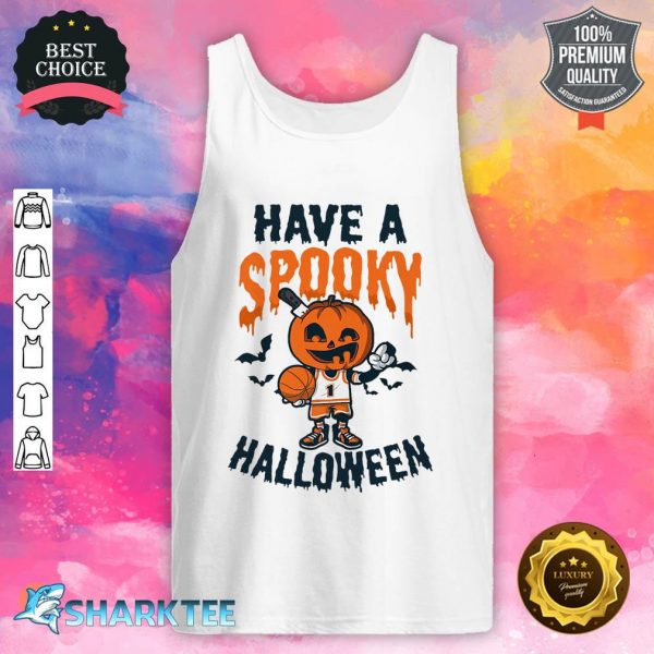 Have A Spooky Design Halloween Basketball tank top