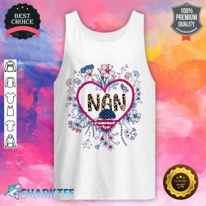 Heart Wildflower Nan 4th of July Patriotic Independence Day tank top