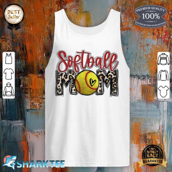 Leopard Softball Mom Softball Game Day Vibes Mothers Day tank top