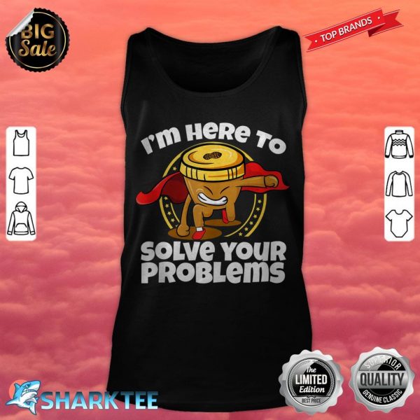 Peanut Butter Solve Your Problems Funny Super Hero Costume tank top