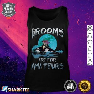 Funny Brooms Are for Amateurs Witch Riding Orca Whale tank top