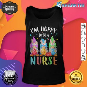 Funny Nurse Gnomes Easter Day Bunny Eggs RN ICU CNA tank top