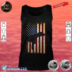 German Shorthaired Pointer Silhouette American Flag tank top