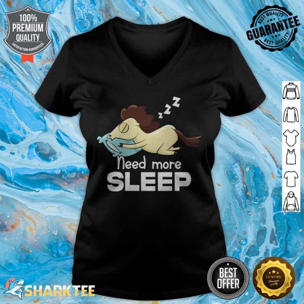 Need More Sleep Funny Horse Napping Equestrian Lazy Bedtime v-neck