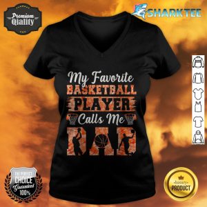 Funny My Favorite Basketball Player Call Me Dad Father's Day v-neck
