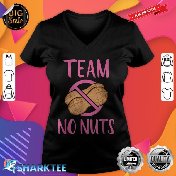 Gender Reveal Team No Nuts Girl Matching Family Baby Funny v-neck