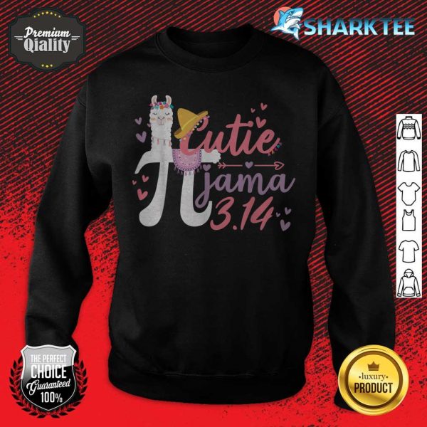 Cute Pi Day Pajama Lama 3.14 Cutie Pie Alpaca Love sweatshirt
