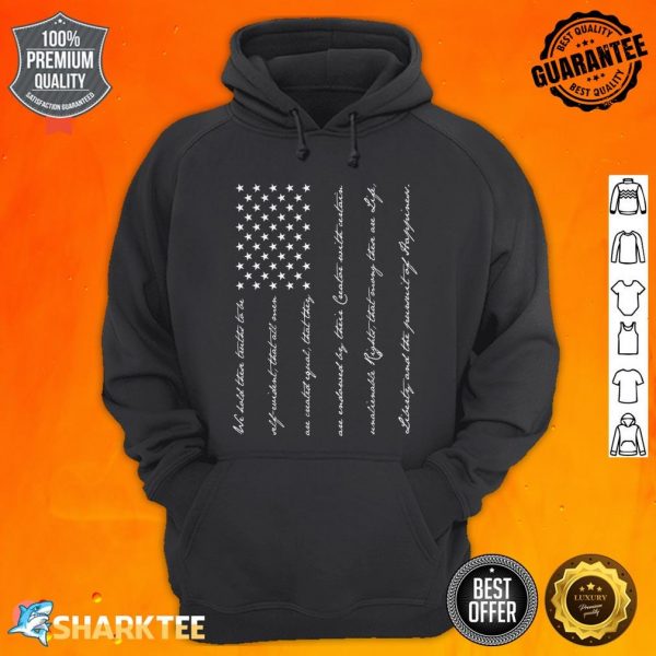 4th Of July American Flag Declaration of Independence Hoodie