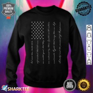 4th Of July American Flag Declaration of Independence Sweetshirt