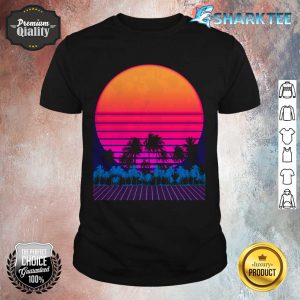 80s Vaporwave Palm Trees Sunset Retro Shirt