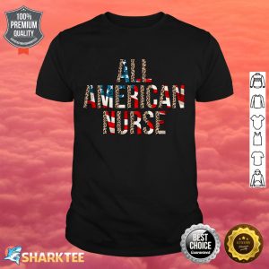 All American Nurse USA Leopard Shirt